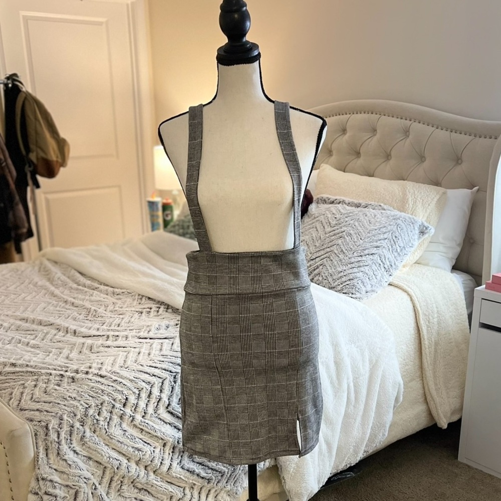 Forever 21 Plaid Skirt with Suspenders